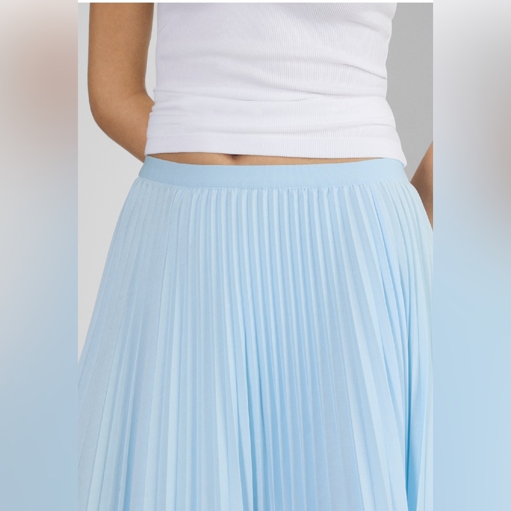 ALL CLOTHING- SKIRTS- LADDER POPLIN SKIRT POPLIN PLEATED MAXI SKIRT - Picture 9 of 16